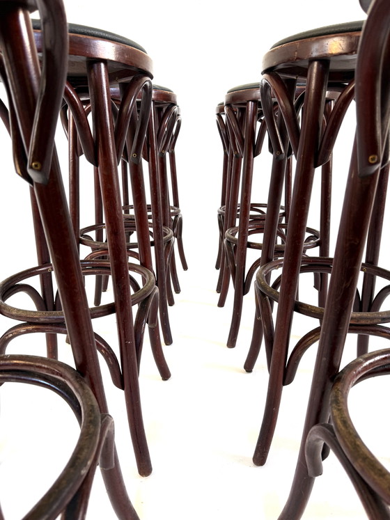 Image 1 of 4x vintage bentwood barkruk ‘90