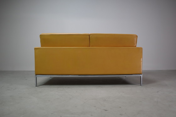 Image 1 of Florence Knoll two-seater sofa in mustard yellow leather