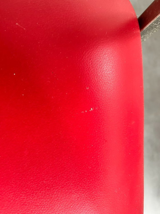 Belgochrom Fiesta dining chairs – red cow leather - 6 pieces – Metal (photo 18 of 19)