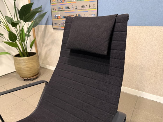 Image 1 of Vitra | Charles & Ray Eames | EA124 Lounge Chair | Black Hopsak & Black Aluminium | 1x