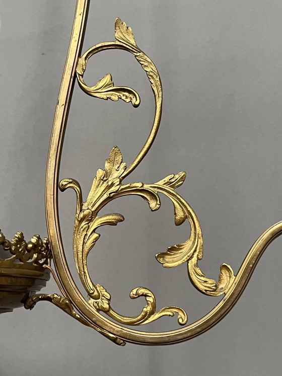 Renaissance chandelier with putti statuette. – Bronze, Copper (photo 4 of 9)