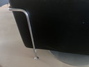 Black leather 3-seater sofa