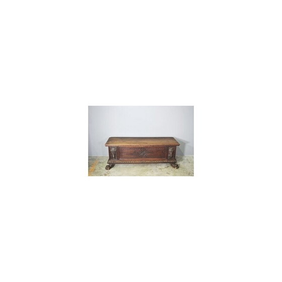 Image 1 of Vintage chest in carved walnut, 1920s