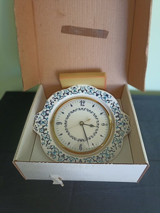 Horloge murale Vintage Trophy (ATO) – Céramique Digoin – 1972 (Ensemble complet !)