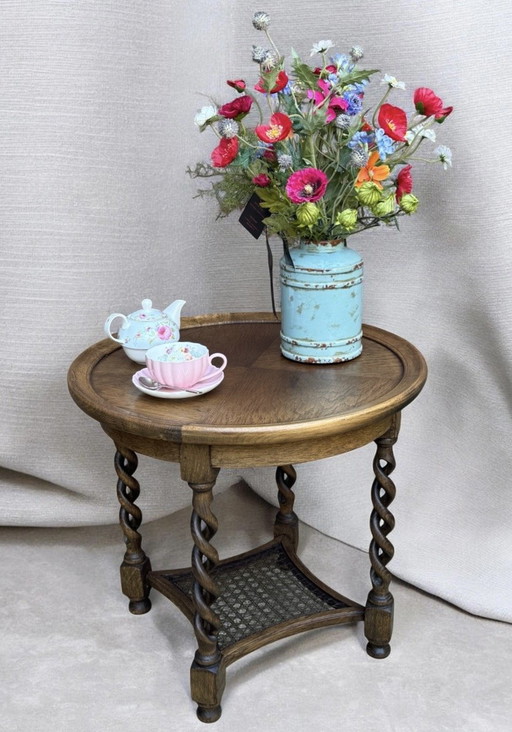Mesa auxiliar antigua | Patas Barleytwist caladas | Rara | Inglaterra | 1900-1920
