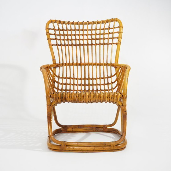 Fauteuil van rotan en gevlochten riet, jaren 60 – Rattan (photo 3 of 14)