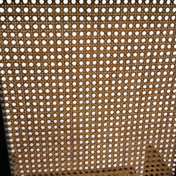 Image 1 of Coppia Di Sedie Design Schienale Alto Legno Laccato Paglia Di Vienna Anni '70