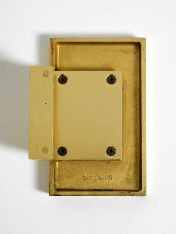 Image 1 of Very beautiful 1960s Space Age abstract design door handle made of brass-plated cast aluminum