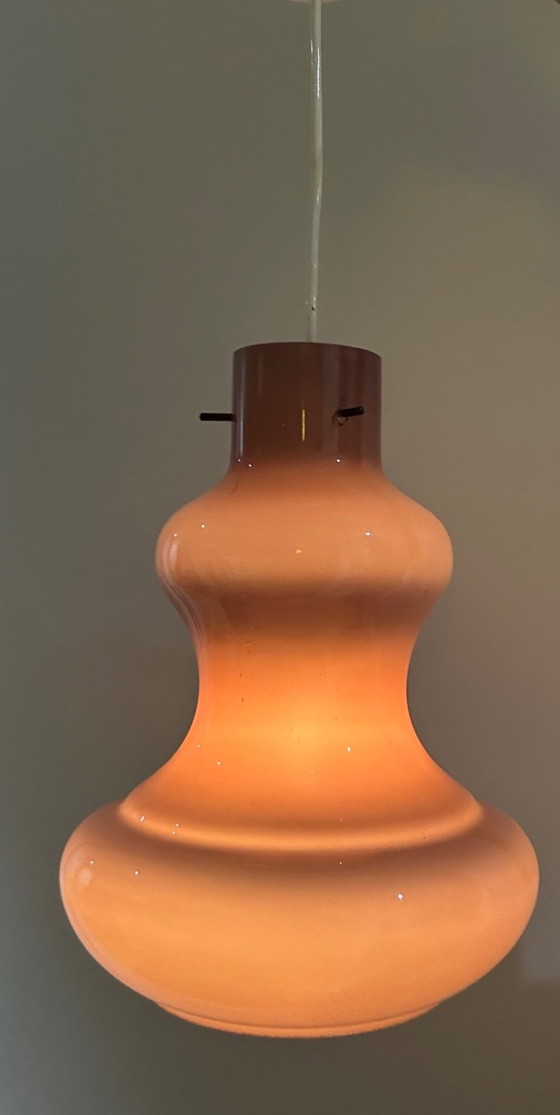 Vintage Glass Pendant Lamp 1970 (photo 2 of 9)