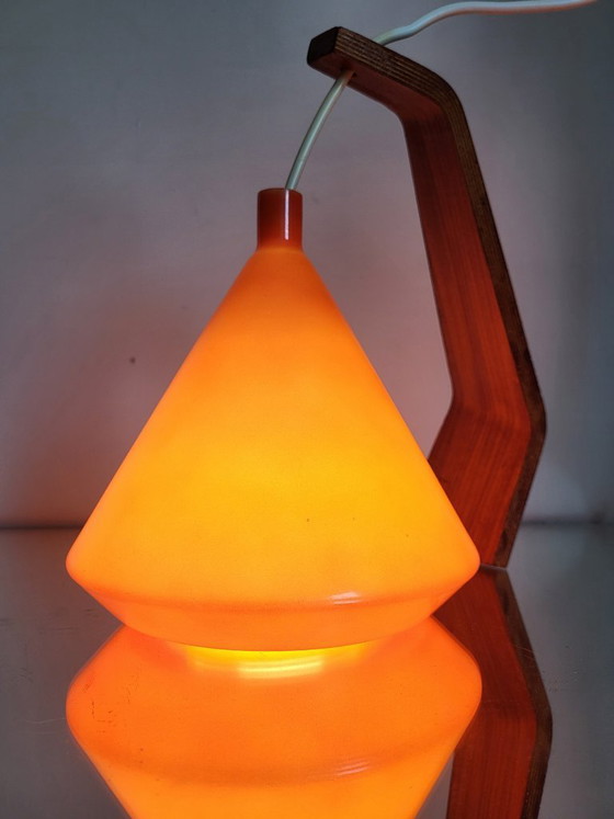 Image 1 of Lampada da parete vintage in vetro arancione, Philips NX118