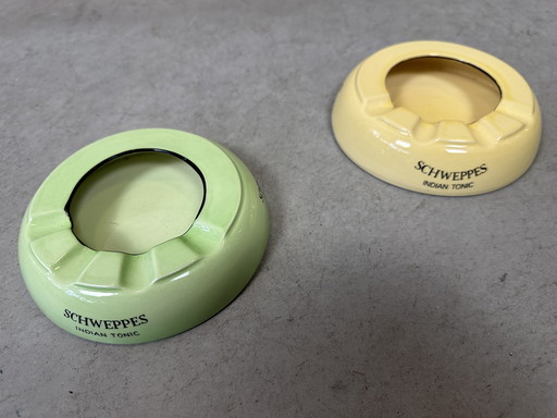 Cendrier vintage - SCHWEPPES - céramique