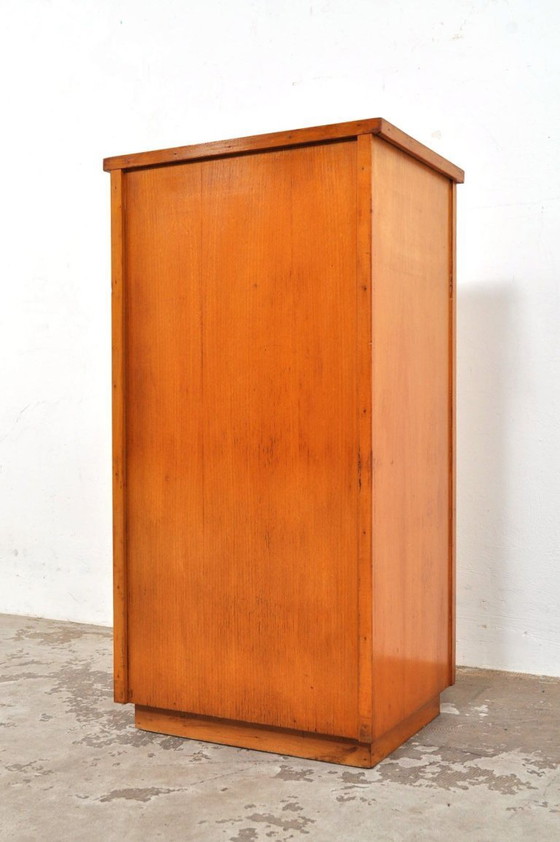 Image 1 of Vintage schoolkast/ ladekast in beukenhout, jaren 50