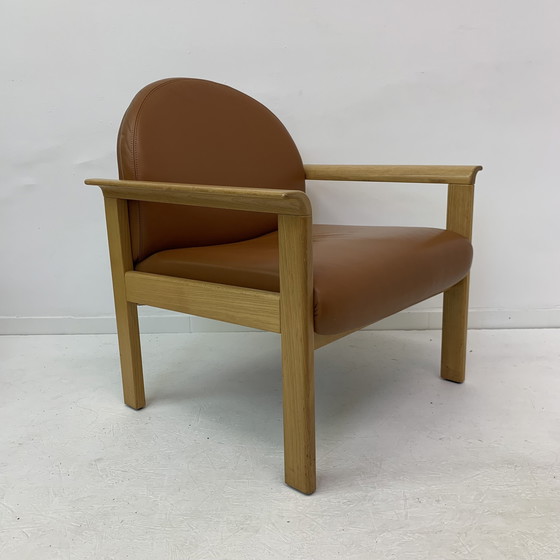 Image 1 of Vintage leren loungestoel, 1970
