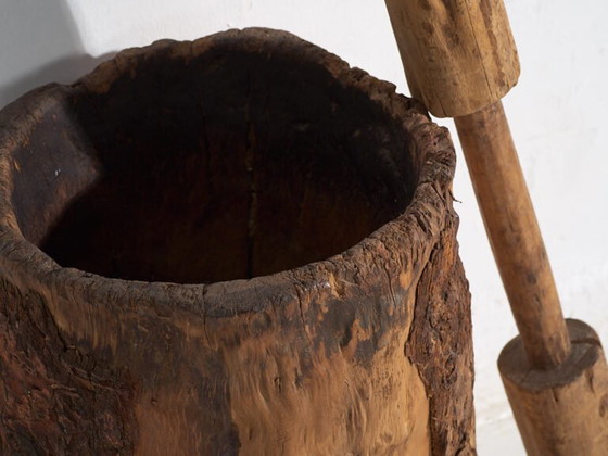 Large antique wabi-sabi style mortar and pestle (c.1920) #78 – Decorative Objects (photo 18 of 40)