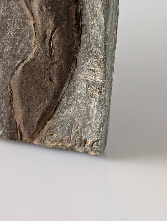 Image 1 of Esperanza d'Ors, plaque en relief en bronze, sculpture figurative, Espagne, années 1990