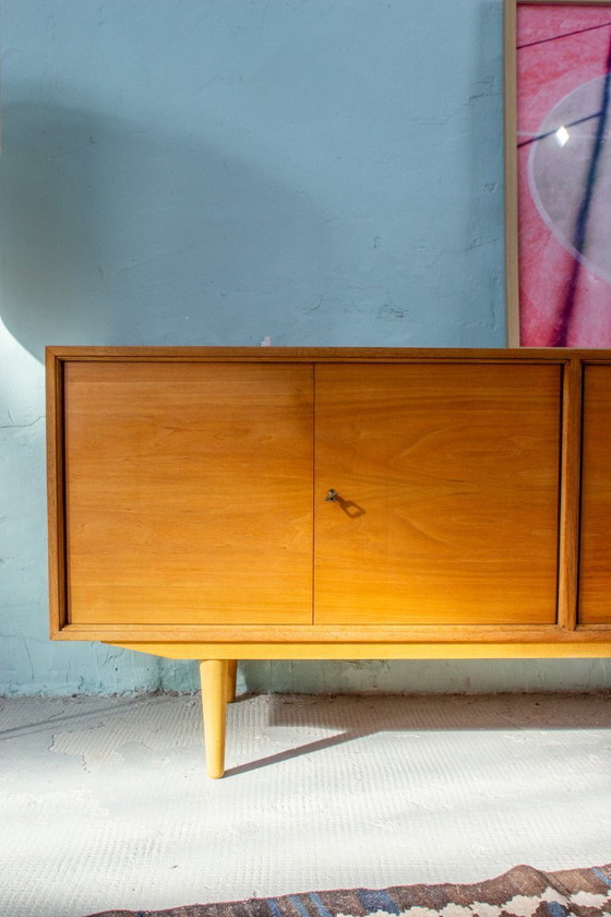 Image 1 of Vintage sideboard, chest of drawers, lowboard, teak, walnut, Danish Mid Century