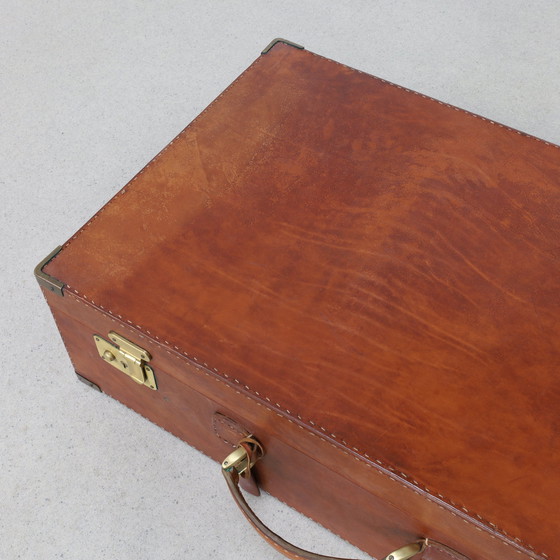 Image 1 of Valigia da viaggio vintage in pelle di lusso fatta a mano in Italia