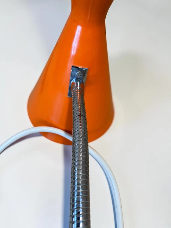 Space Age Tafellamp Oranje Jaren 70 | Vintage Mid-Century Bureaulamp | Retro Design Lamp – Tafellampen (photo 11 of 18)