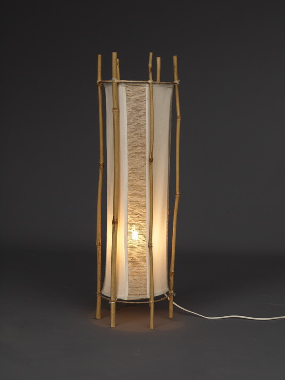 Image 1 of Lampadaire en bambou par Louis Sognot, années 1950