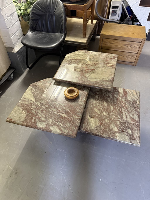 Marble Nesting Trio - Oat/greens/Salmon/Grey