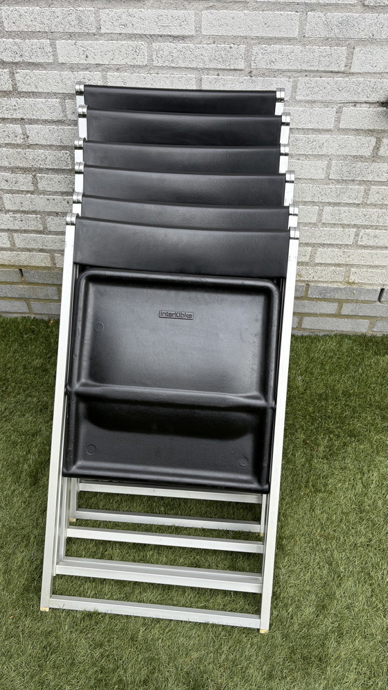 Image 1 of Set van 6 Interlübke klapstoelen van Franz Hero & Karl Odermatt (Team Form AG), jaren 70.