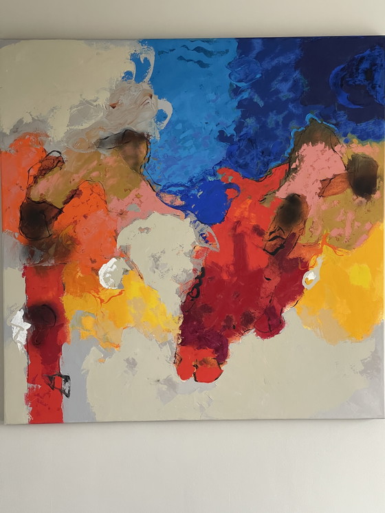 Image 1 of 2x Olieverf schilderijen di Henk van Vessem