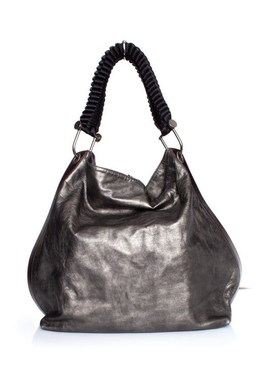 Marni, borsa a tracolla in pelle metallizzata