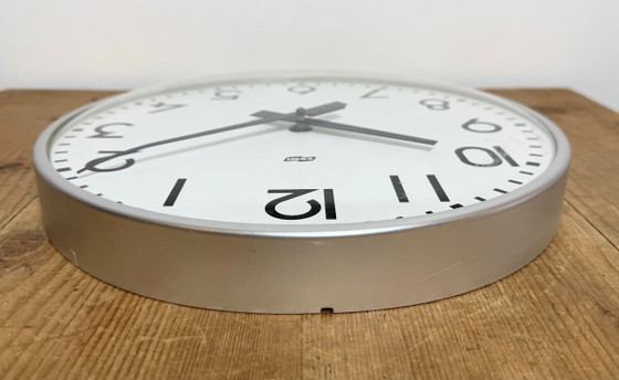Image 1 of Reloj de pared antiguo de plata de ESMI, década de 1980.