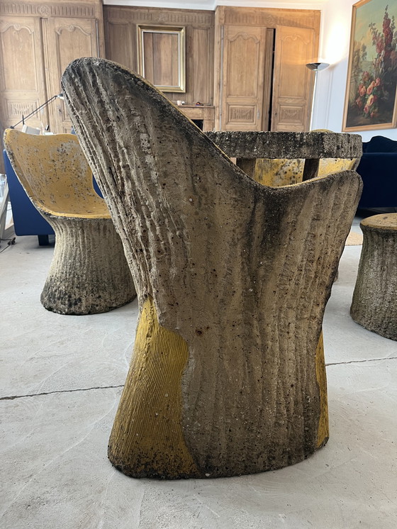 Image 1 of Garden furniture made of concrete with a wood-like finish