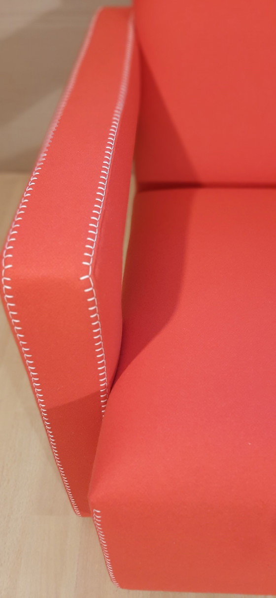 Image 1 of Cassina 2 Poltrona 637 Utrecht Nuova Mai Usata Lampo Rosso Lana 13L