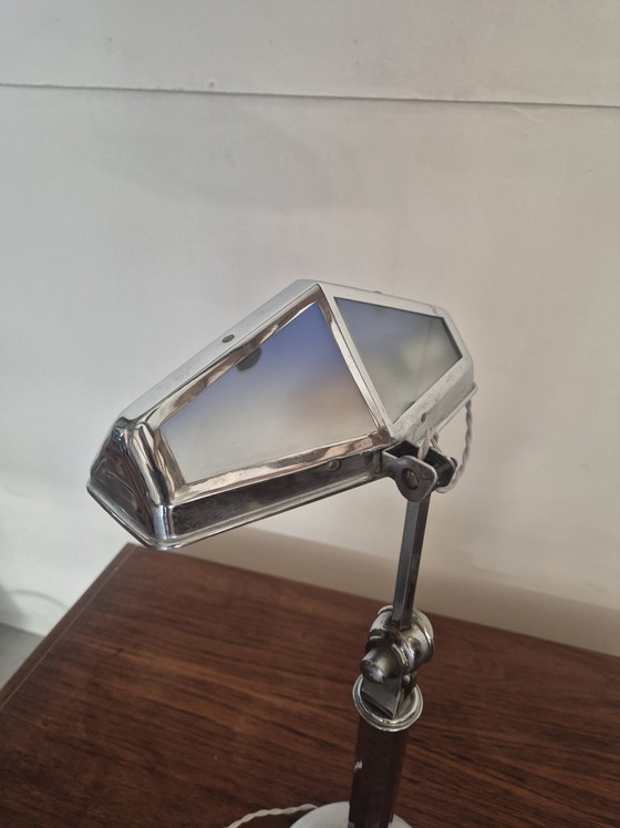 French Art Deco Desk Lamp by Pirouett 1930 – Table lamps, Metal, Glass (photo 4 of 15)