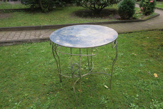 Image 1 of Mid-Century-Tisch aus lackiertem Eisen für Terrasse oder Garten, 1960er Jahre