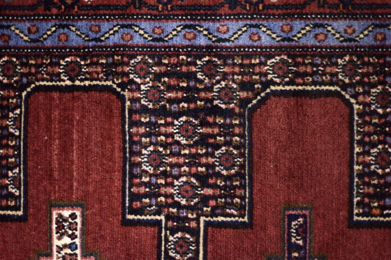 Image 1 of Vintage Hand-Woven Middle Eastern Oriental Senneh Rug, 1960s