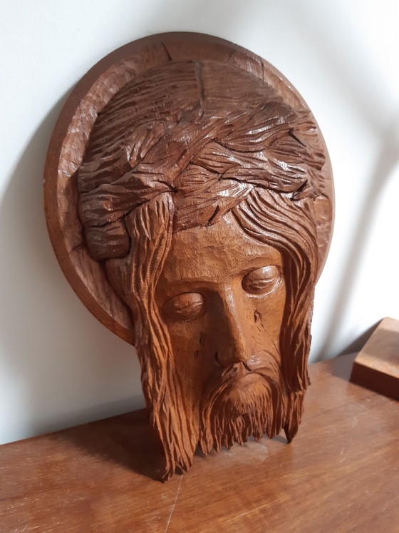 Rilievo in legno intagliato a mano Gesù – Sculture (photo 3 of 6)