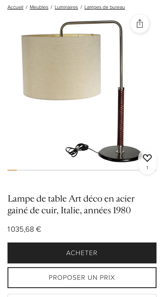Image 1 of Grande lampe de table Natuzzi