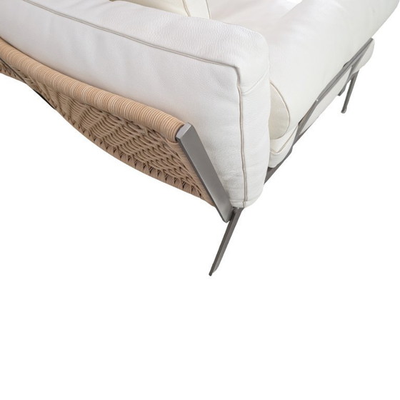 Image 1 of 2x Canapé Flexform Original en cuir beige Antonio Citterio