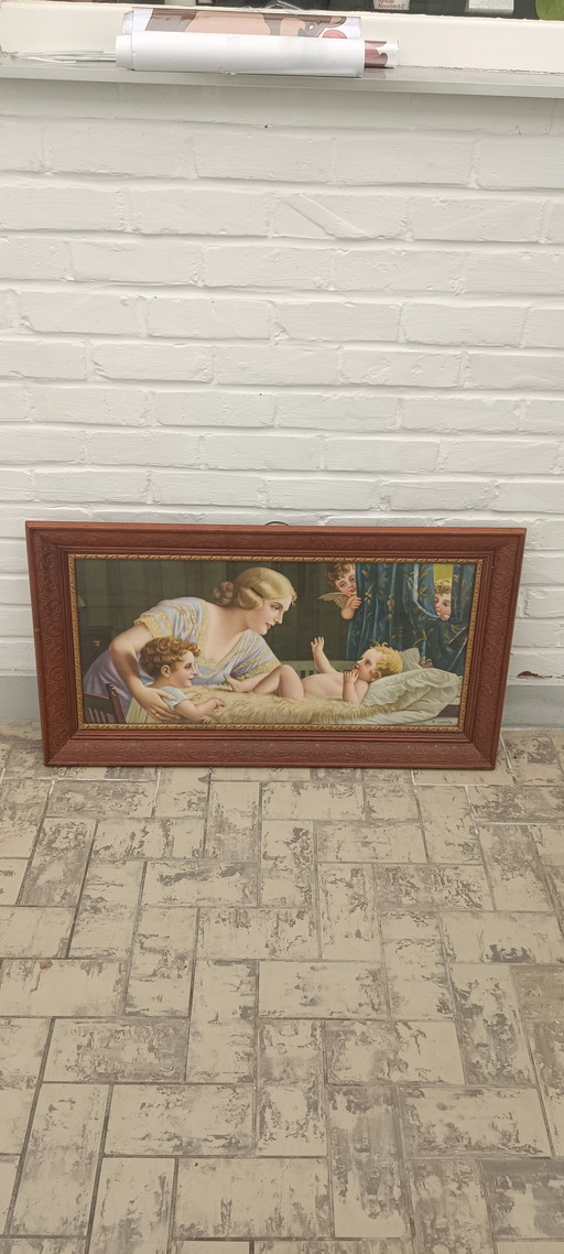 picture frame protected with glass 
