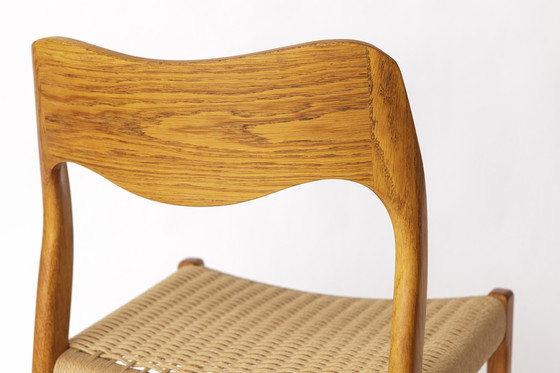 Image 1 of Niels Otto Møller Chair Model 71 – Danish Oak, New Papercord, 1960s