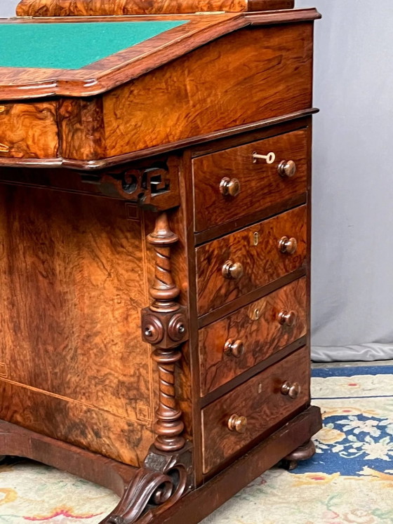 Magnifique secrétaire de bureau victorienne de Davenport. – Bureaux (photo 3 of 8)