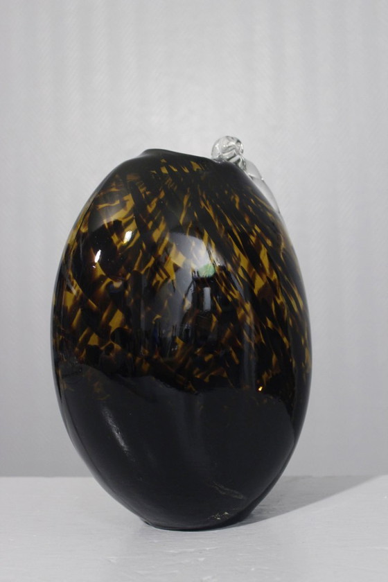 Image 1 of Grote vintage geblazen glazen vaas 1970 Murano Empoli