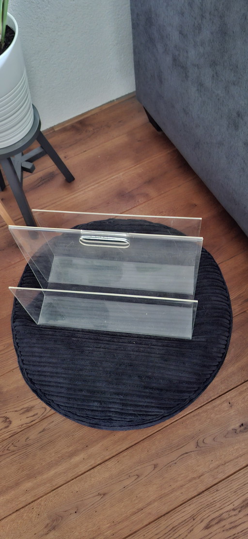 Vintage Plexiglas Reading Tray / Magazine Rack 70s/80s – tijdschriftenrek