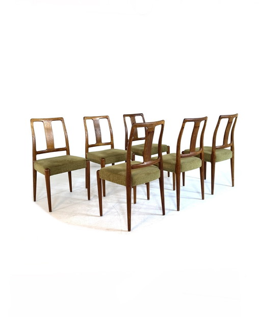 6x chaise de salle à manger danoise vintage, Burchardt-Nielsen '70s