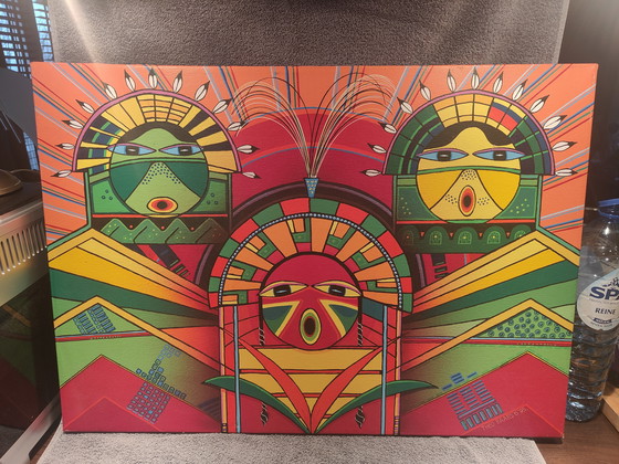 Image 1 of Theo Baars Painting - Colorful and Graphic