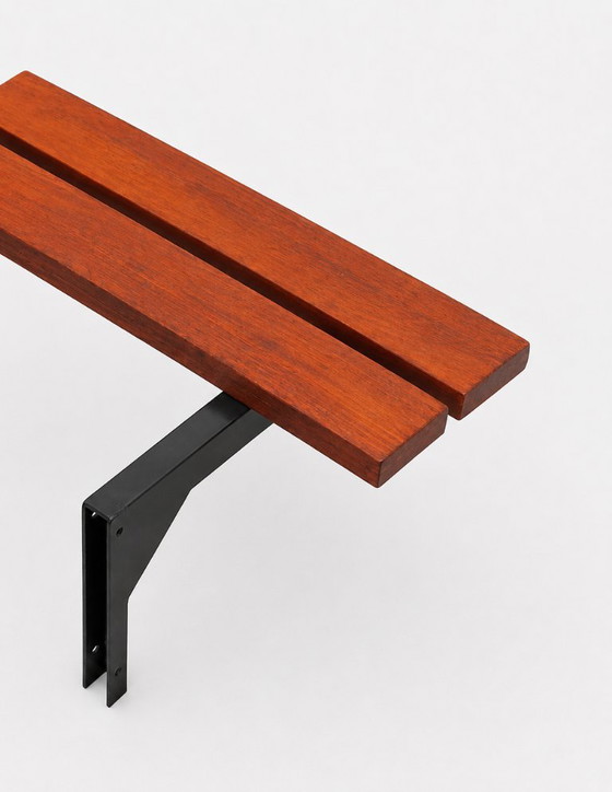 Banc de façade vintage des années 1960 – lot de 2 – Wood (photo 3 of 5)