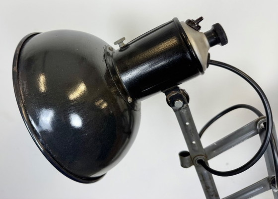 Image 1 of Lampada da parete industriale a forbice in smalto nero, anni '50