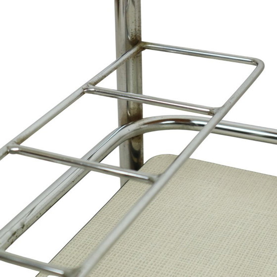 Image 1 of Vintage Drink Trolley Serving Cart Chrome Sixties