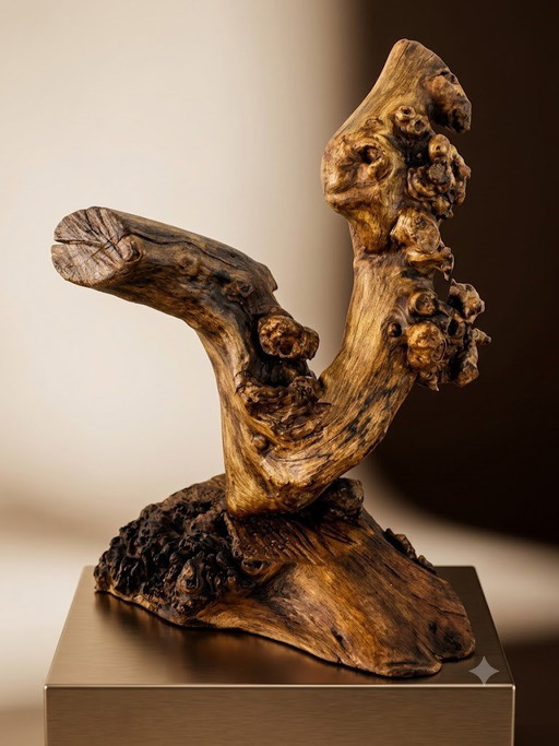 Organische houten Beeldhouwkunst genaamd "Doble Impulso"