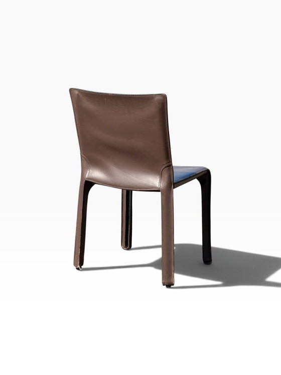 Sedia CAB 412 di Mario Bellini per Cassina, pelle sella marrone – Sedie da pranzo, Leather (photo 4 of 14)