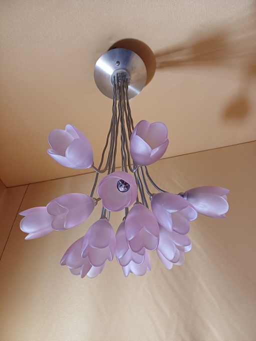 Harco Loor Design Lampe 15 Fliederfarbene Tulpen