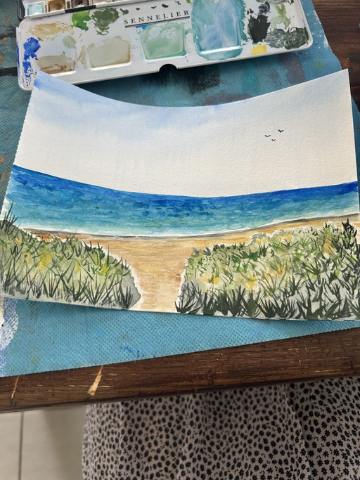Seaside watercolor
